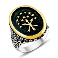 925K Sterling Silver Circassian Men Ring