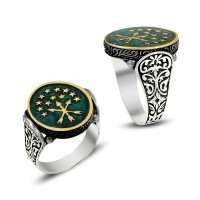 925K Sterling Silver Circassian Men Ring