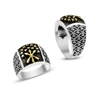 925K Sterling Silver Circassian Men Ring