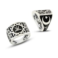 925K Sterling Silver Circassian Men Ring