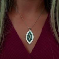 925K Sterling Silver Design Evil Eye  Necklace