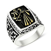 925K Sterling Silver Efe Men Ring