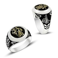 925K Sterling Silver Efe Men Ring