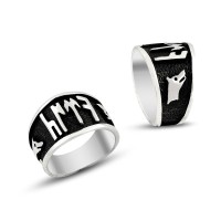 925K Sterling Silver Hun Turk Men Ring