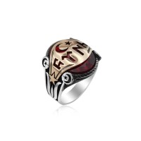 925K Sterling Silver Hun Turk Men Ring