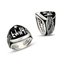 925K Sterling Silver Hun Türk Men Ring