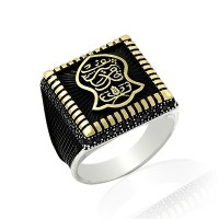 925K Sterling Silver İslamic Men Ring