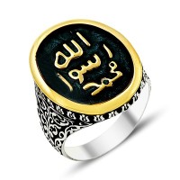 925K Sterling Silver İslamic Men Ring