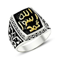 925K Sterling Silver İslamic Men Ring