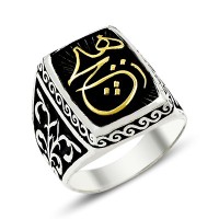 925K Sterling Silver İslamic Men Ring