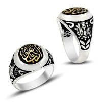 925K Sterling Silver İslamic Men Ring