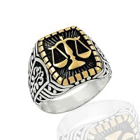 925K Sterling Silver Justice Men Ring