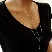 925K Sterling Silver Lariat Necklace