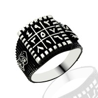 925K Sterling Silver Numerlogical Men Ring