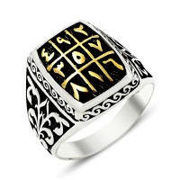 925K Sterling Silver Numerlogical Men Ring