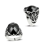 925K Sterling Silver Onyx Men Ring