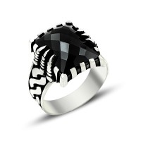 925K Sterling Silver Onyx Men Ring