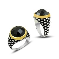 925K Sterling Silver Onyx Men Ring