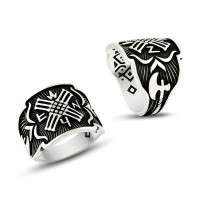 925K Sterling Silver Ottoman Men Ring