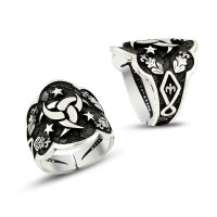 925K Sterling Silver Ottoman Men Ring