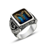 925K Sterling Silver Ottoman Men Ring