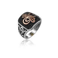 925K Sterling Silver Ottoman Tugra Men Ring