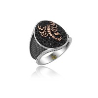 925K Sterling Silver Scorpion Men Ring