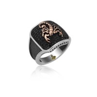 925K Sterling Silver Scorpion Men Ring