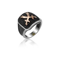 925K Sterling Silver Sword Men Ring