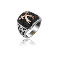 925K Sterling Silver Sword Men Ring