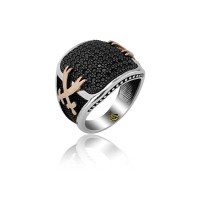 925K Sterling Silver Sword Men Ring