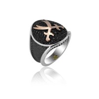 925K Sterling Silver Sword Men Ring