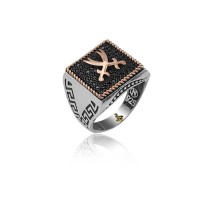 925K Sterling Silver Sword Men Ring