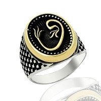 925K Sterling Silver Waav Men Ring