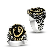 925K Sterling Silver Waav Men Ring