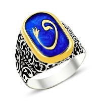 925K Sterling Silver Waav Men Ring