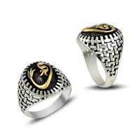 925K Sterling Silver Waav Men Ring