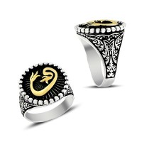 925K Sterling Silver Waav Men Ring