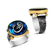 925K Sterling Silver Waav Men Ring