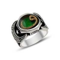 925K Sterling Silver Waav Men Ring