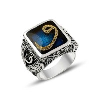 925K Sterling Silver Waav Men Ring