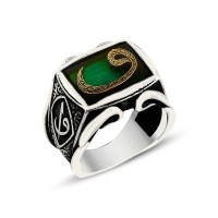 925K Sterling Silver Waav Men Ring