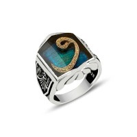 925K Sterling Silver Waav Men Ring