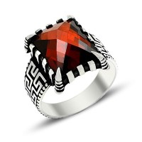 925K Sterling Silver Zircon Men Ring