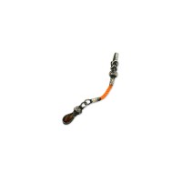 Silver 999 Orange Zircon Stone Rosary Tassel 