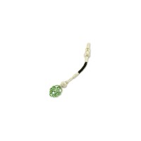 999 Silver Green Rope Hand Knit Rosary Tassel