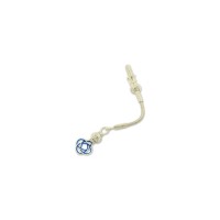 999 Silver White Blue Model Hand Knit Rosary Tassel 