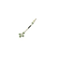 999 Silver Green Rope Hand Knit Rosary Tassel