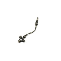 999 Silver Gray Beaded Rope Rosary Tassel 