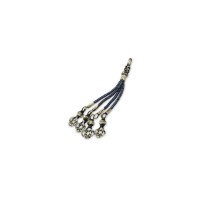 999 Silver Blue Rope Grey White Handmade Rosary Quaternary Tassel